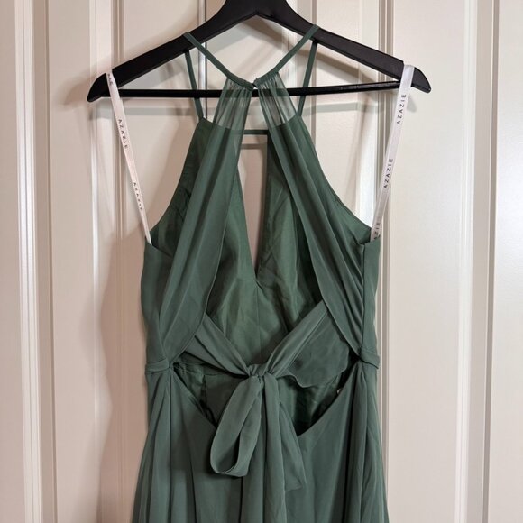 Azazie Evalleen Bridesmaid Dress, A10 Eucalyptus - Picture 2 of 5